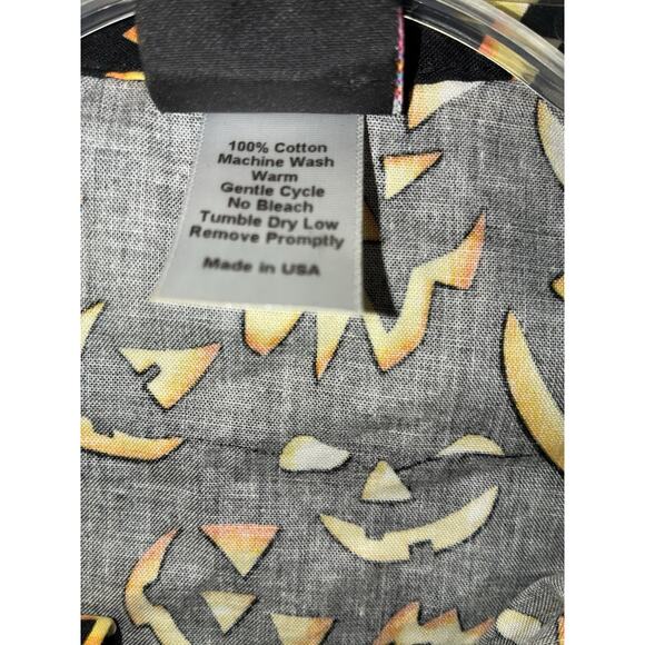 Retrolicious Jack O Lantern Halloween Top Shirt Sleeveless XS S Ties around Neck - Picture 3 of 9